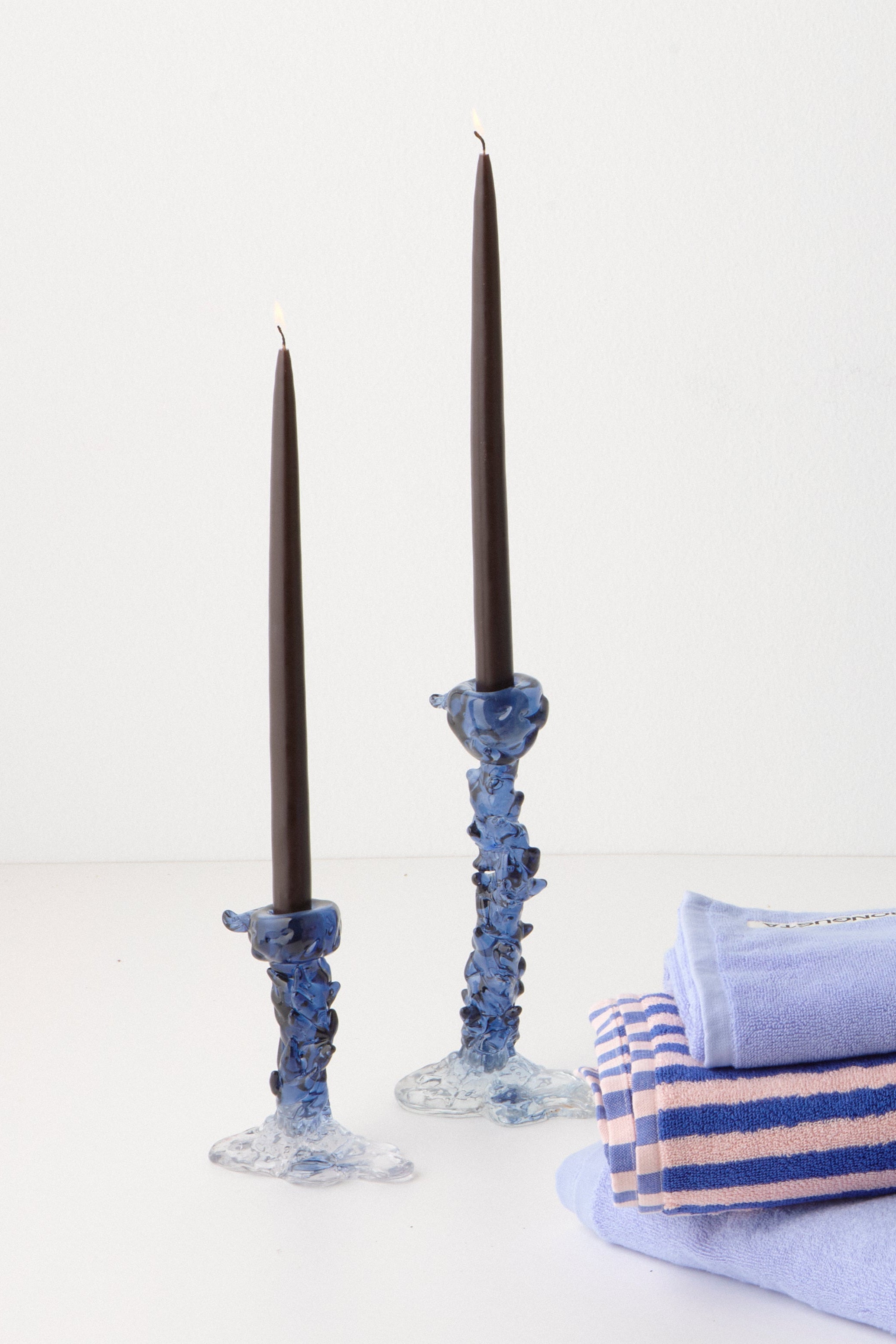 Drip lysestage, L - blå